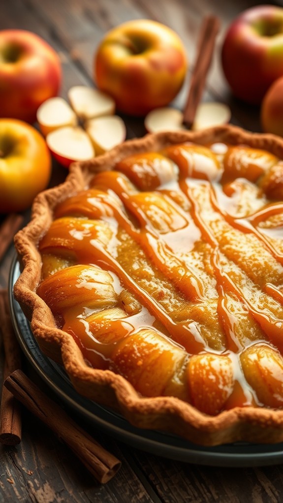 caramel infused apple pie