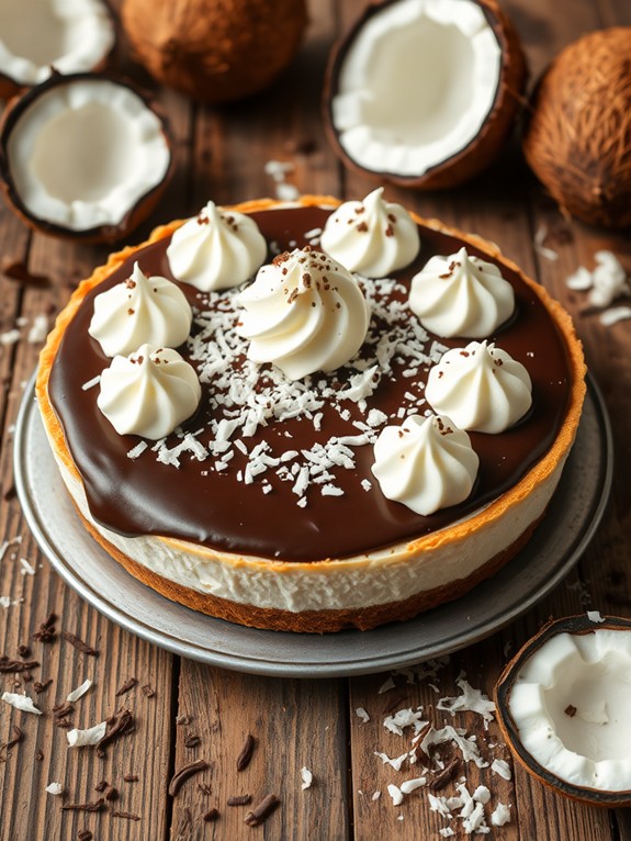 chocolate coconut cream pie