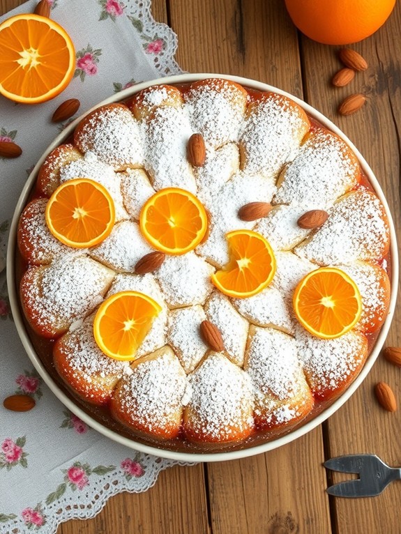 citrus infused almond cake