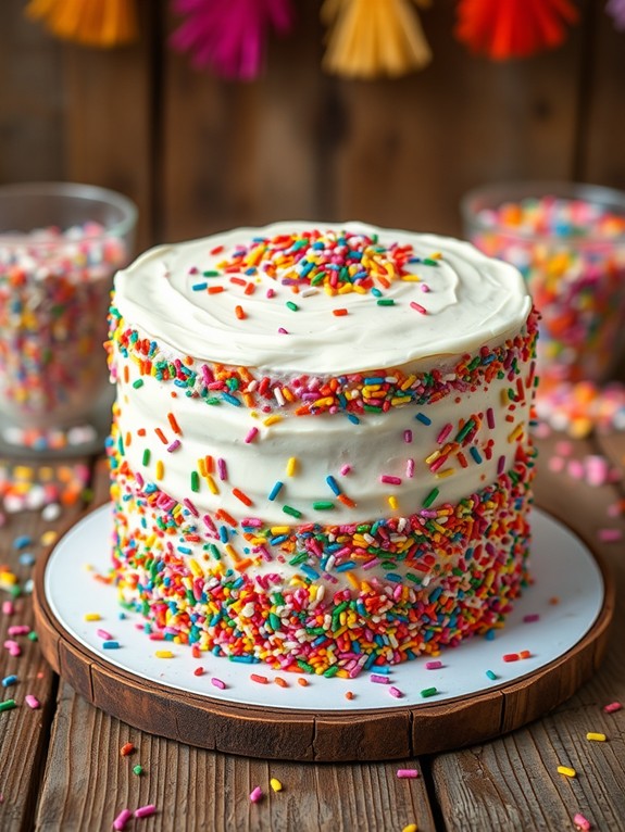 classic colorfully sprinkled dessert