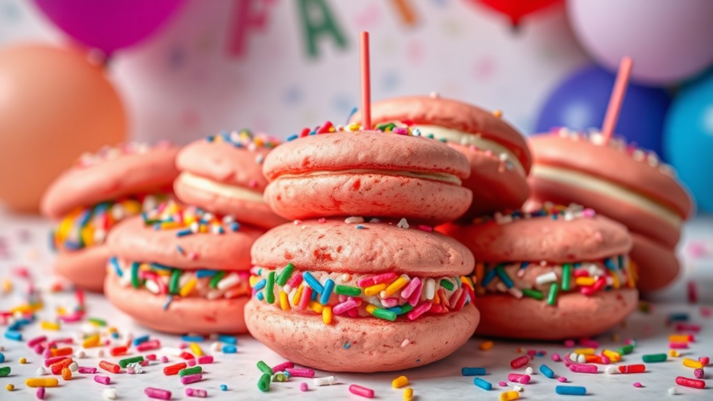 colorful birthday dessert treats