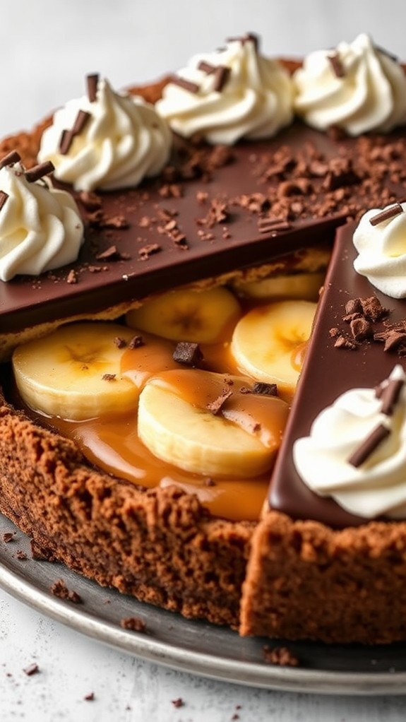 decadent chocolate banana dessert