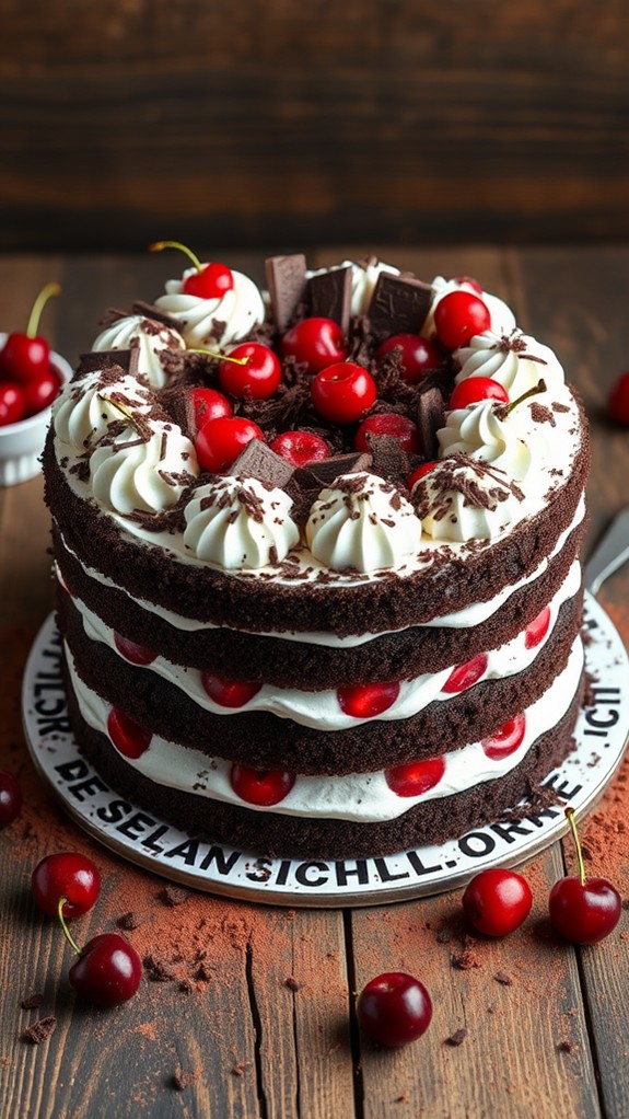 decadent chocolate cherry dessert