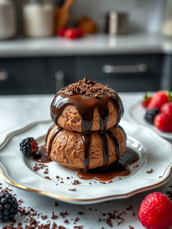 decadent chocolate cream puffs