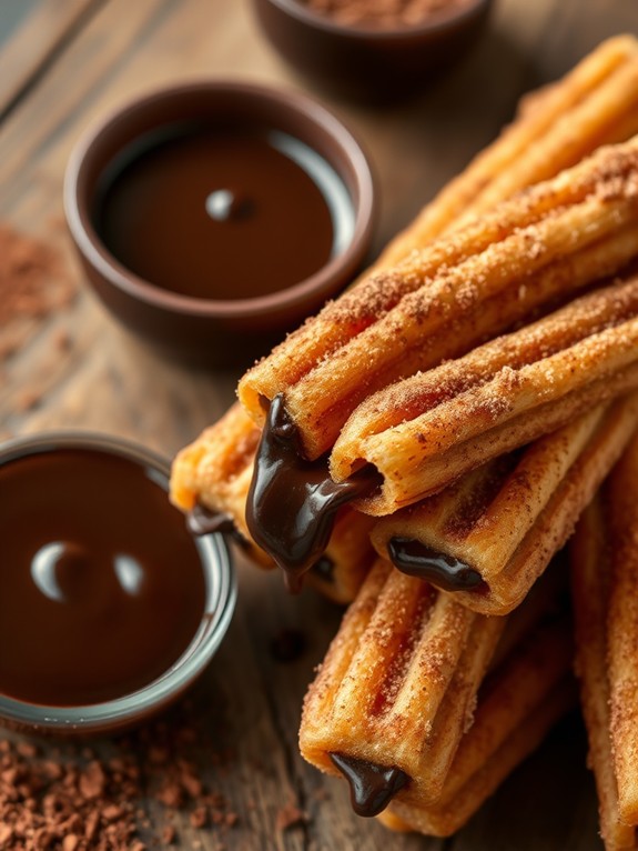 decadent chocolate filled churros