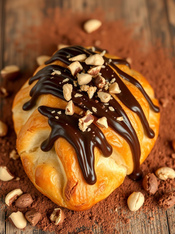 decadent chocolate hazelnut pastry