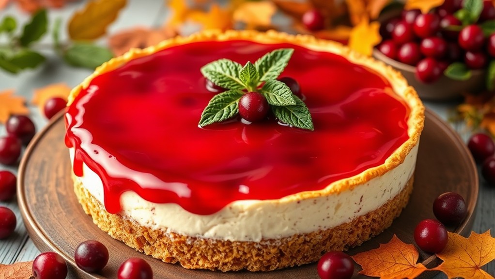 decadent cranberry cheesecake dessert