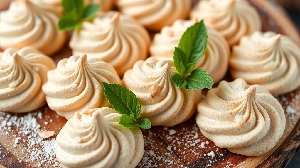 delicious almond meringue delicacies