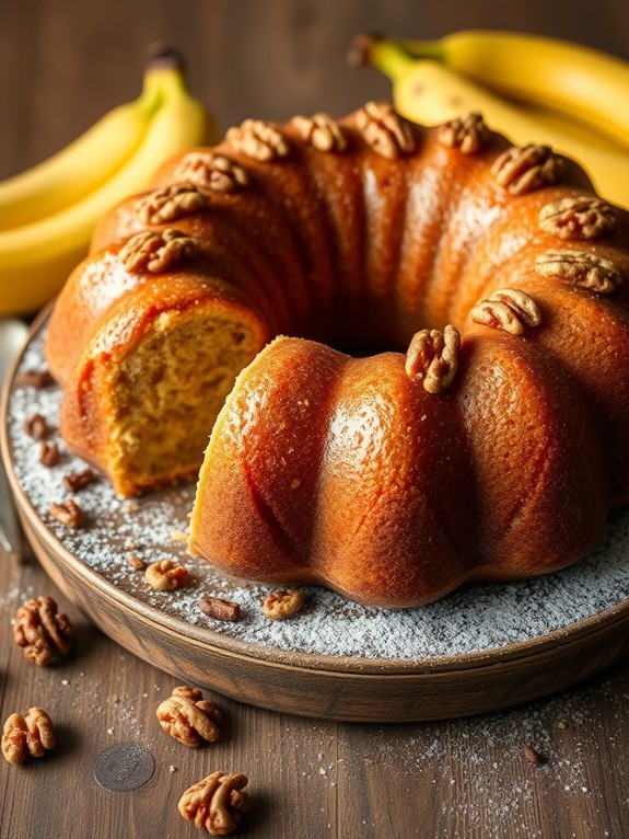 delicious banana walnut cake