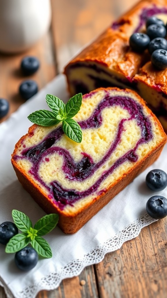 delicious blueberry pound cake