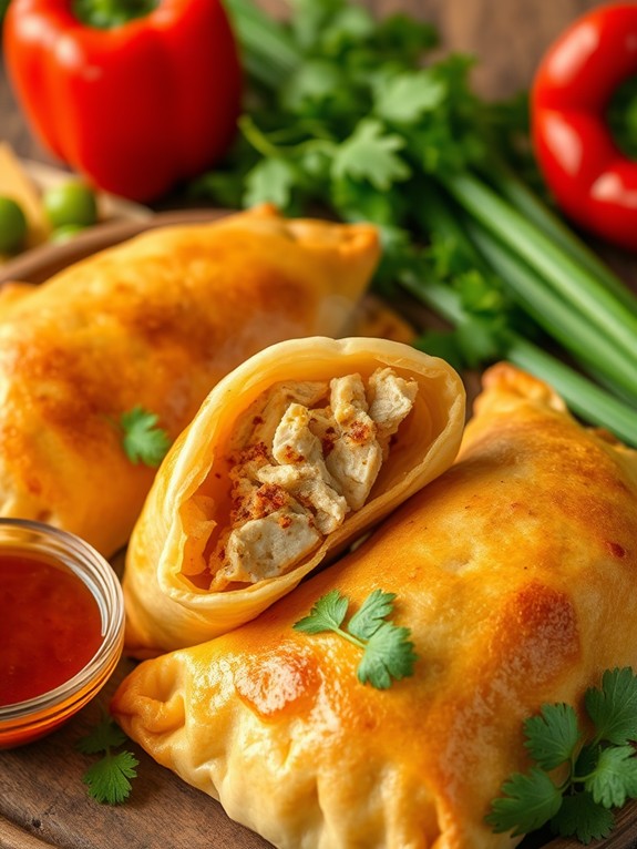 delicious chicken pastry pockets