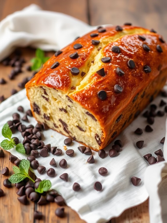 delicious chocolate chip brioche