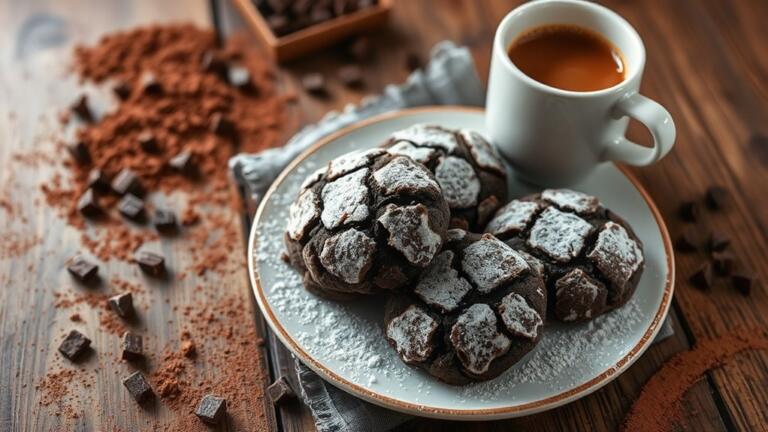 delicious chocolate crinkle cookies