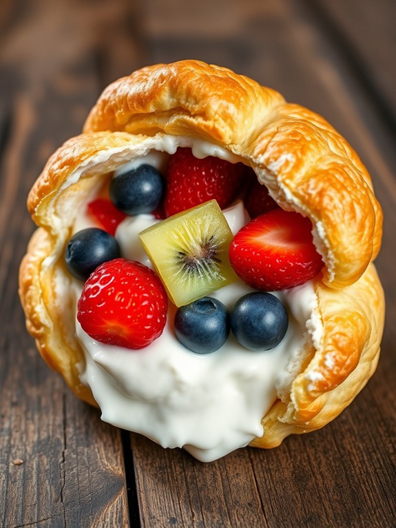 delicious fruit cream puffs