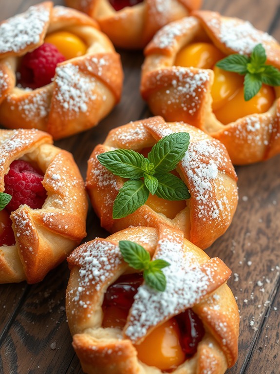 delicious pastry fruit twists