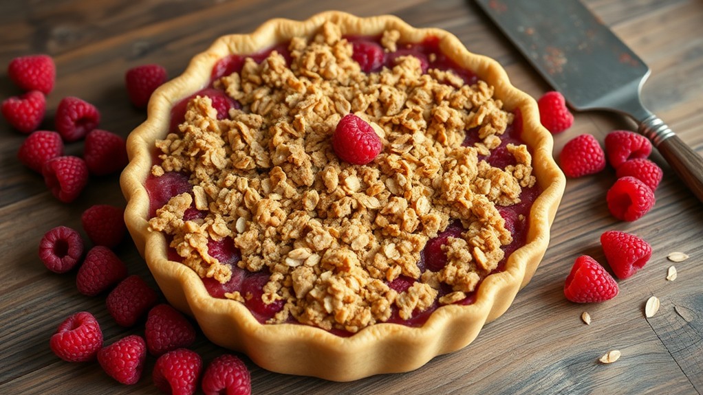 delicious raspberry crumble dessert