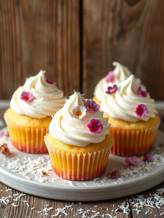 delicious simple coconut cupcakes