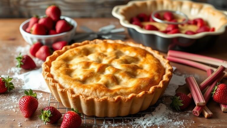 delicious strawberry rhubarb pie