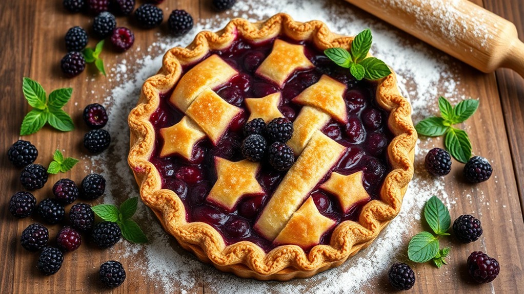 delicious vegan boysenberry pie