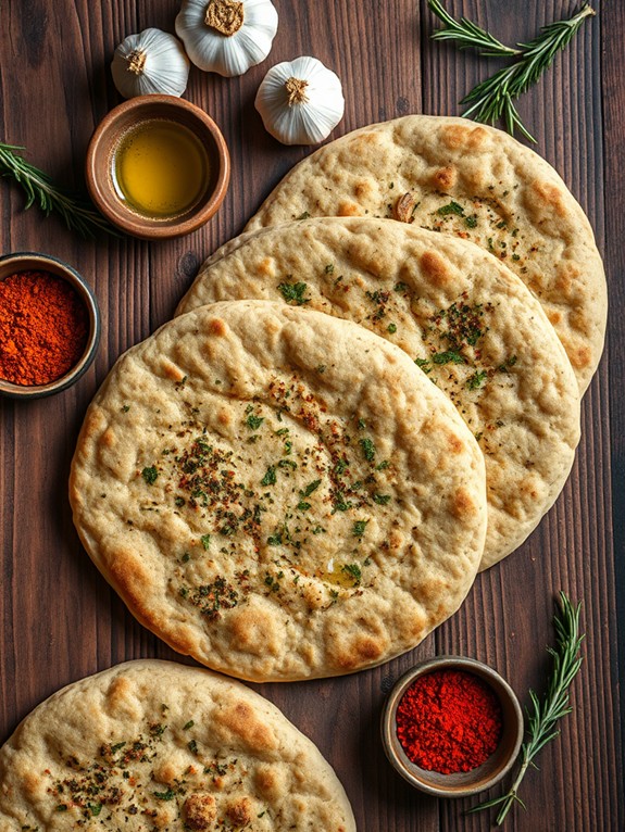 flavorful herbal grain flatbread