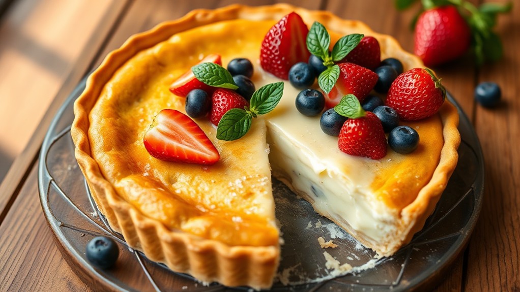 fruit topped buttermilk pie