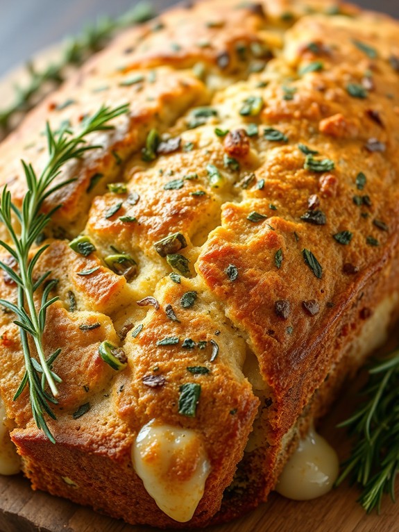 herb infused cheese zucchini bread