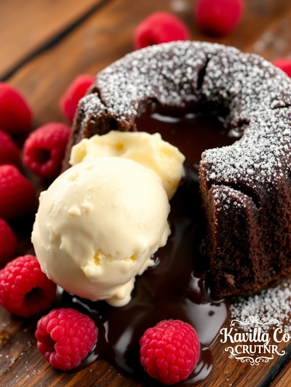 indulgent molten chocolate dessert