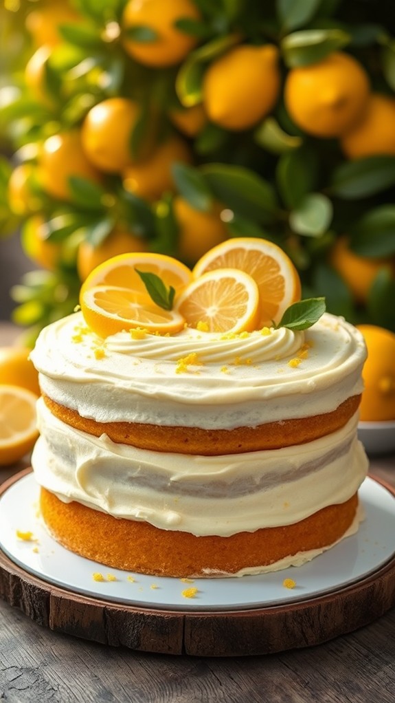 lemon infused sponge dessert