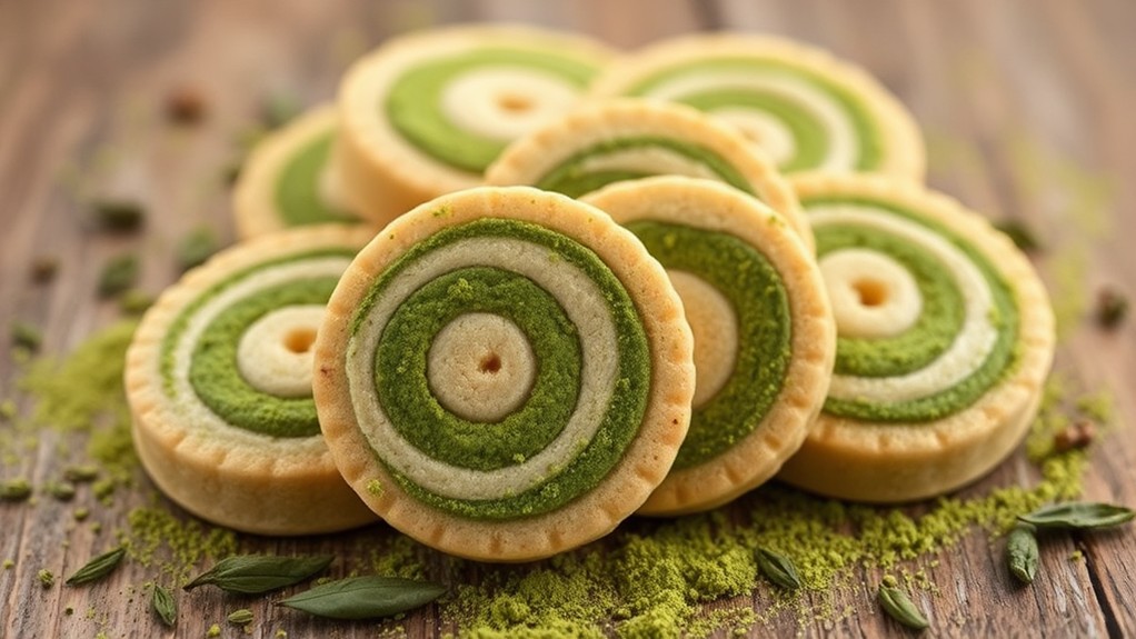 matcha tea swirl cookies