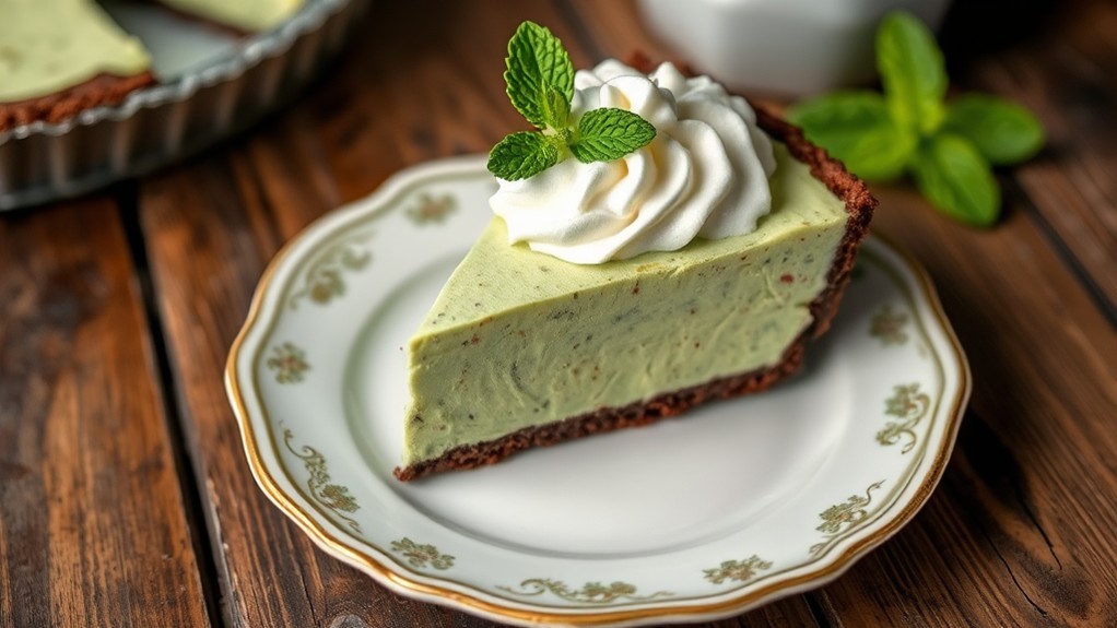 minty dessert with chocolate