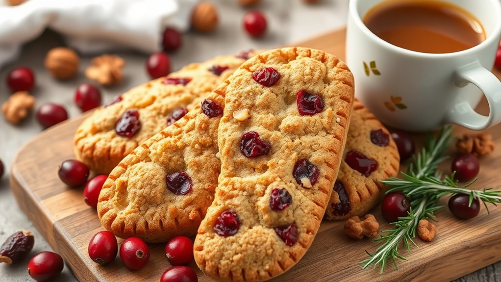 nutty cranberry baked treats