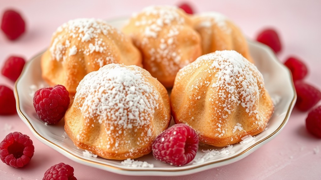 raspberry infused coconut pastries