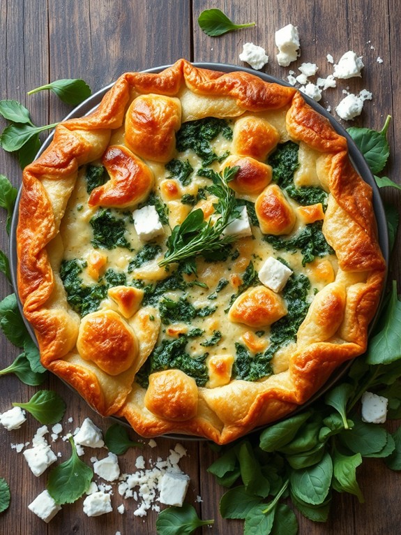 savory spinach feta pastry