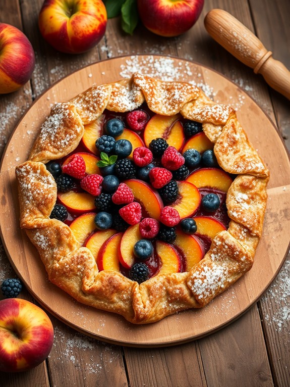 sliced fruit pastry dessert