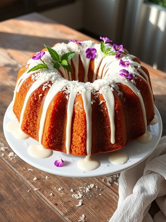 tropical coconut bundt cake