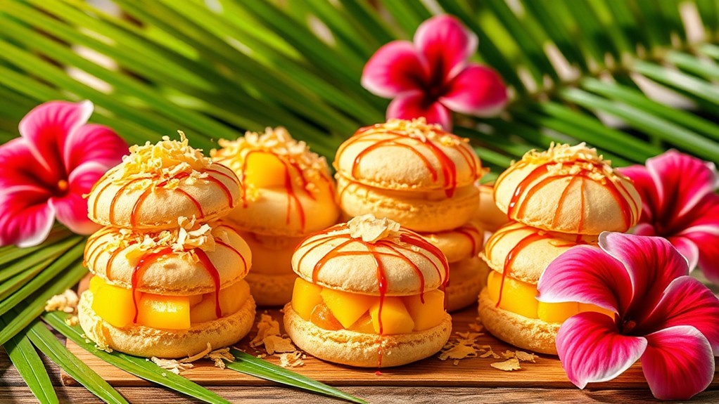 tropical flavored coconut macaroons