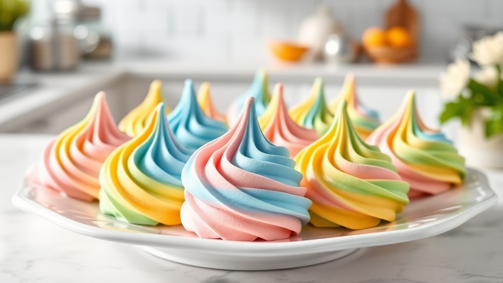 vibrant whipped meringue treats