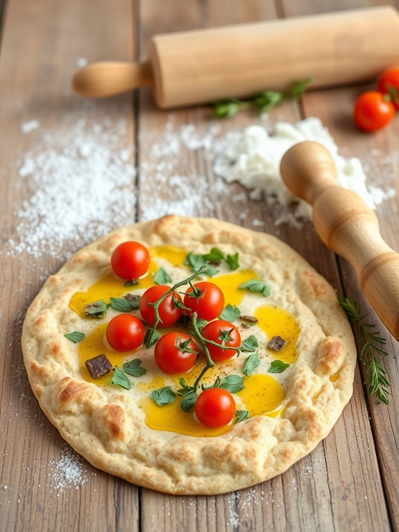 whole wheat savory flatbread