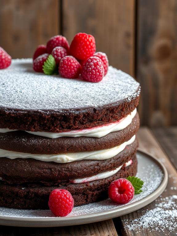 chocolate infused victoria sponge cake