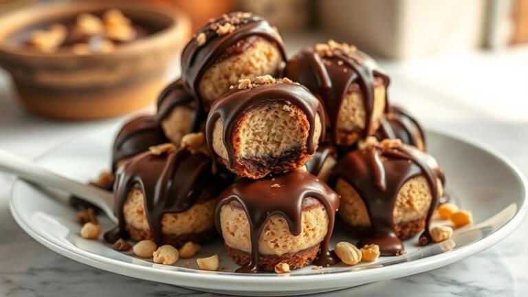 chocolate peanut butter cheesecake bites