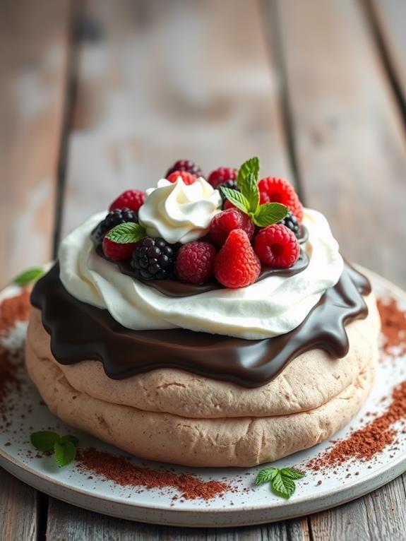 decadent chocolate meringue dessert