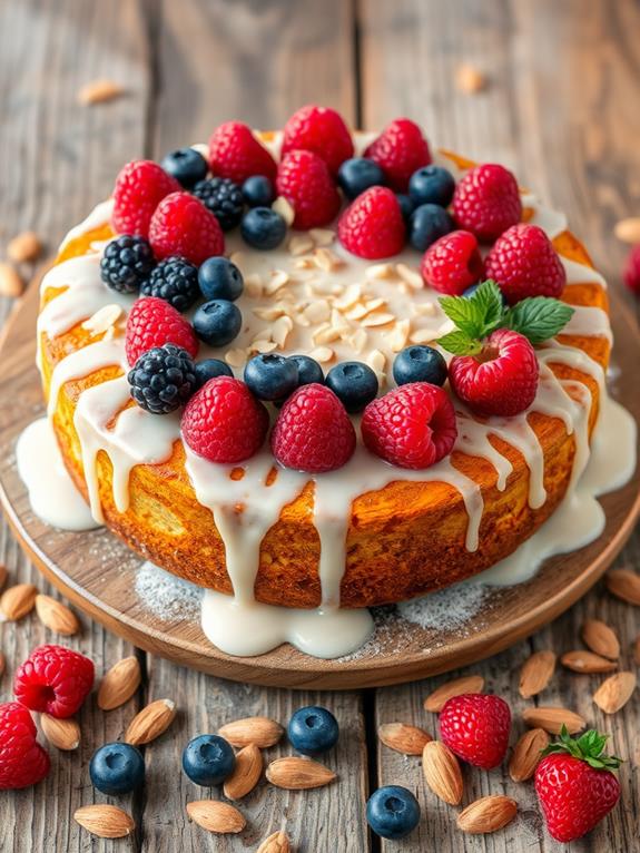 delicious almond berry cake