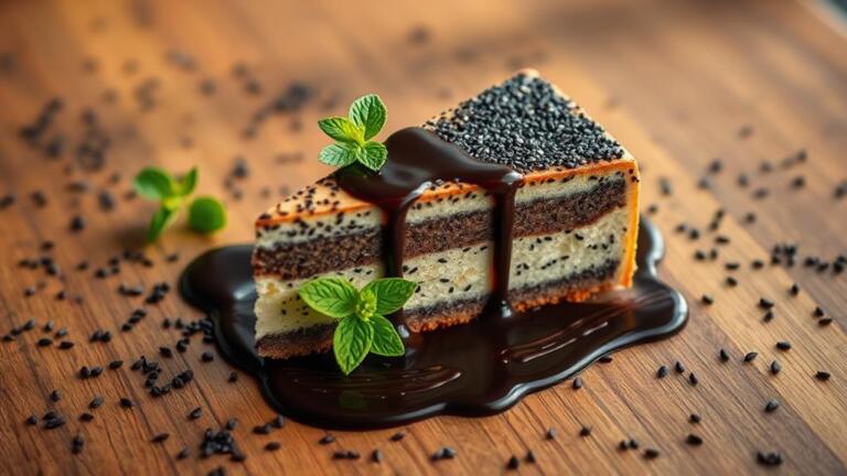 delicious black sesame cakes