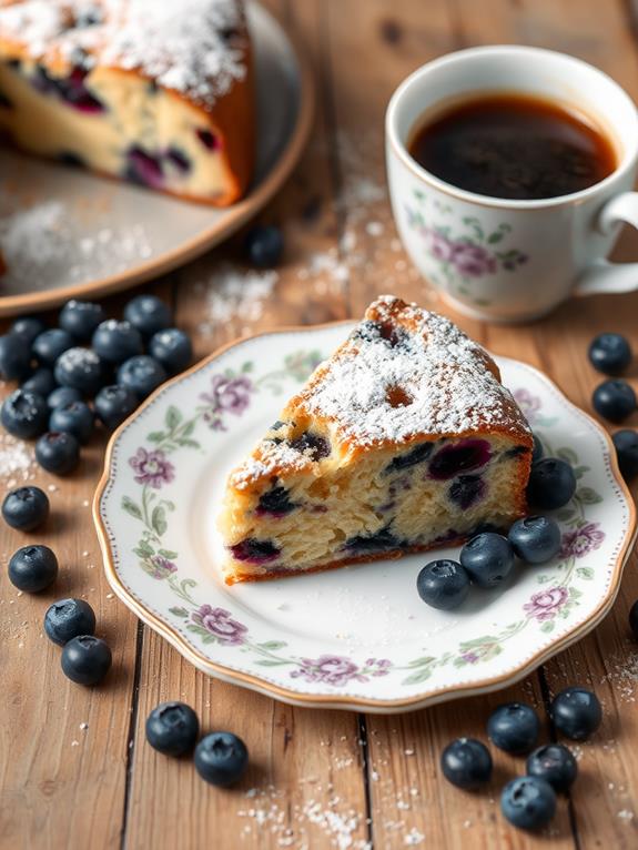 delicious blueberry coffee cake