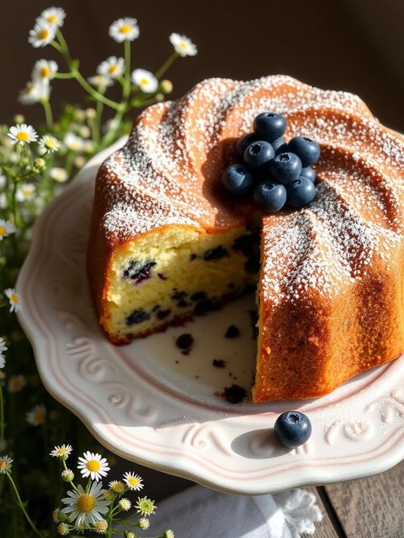 delicious blueberry pound cake