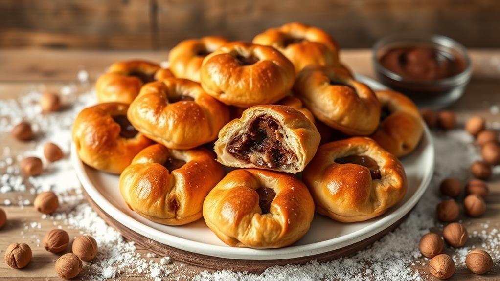 delicious chocolate hazelnut pastries