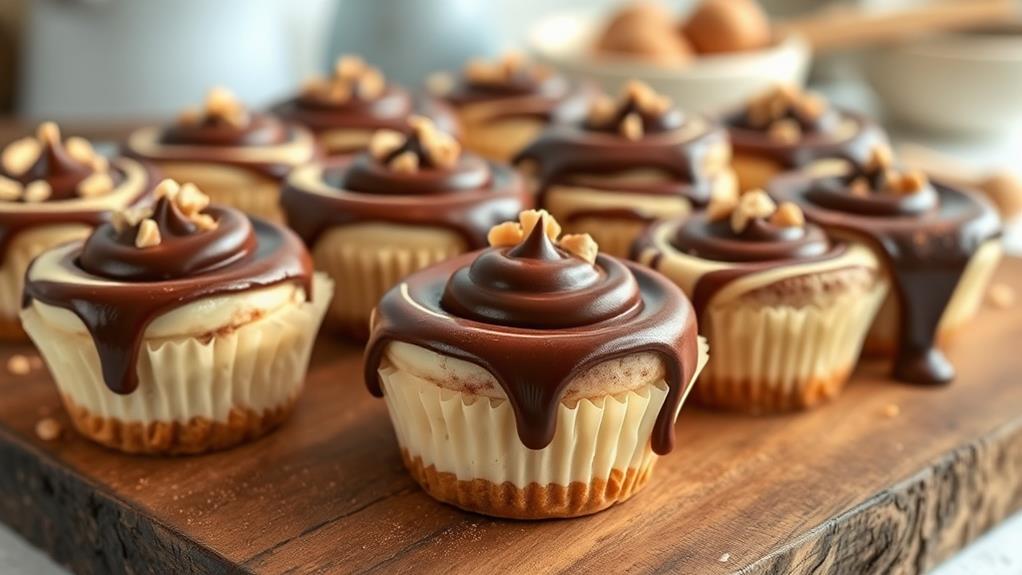 swirled mini cheesecake bites