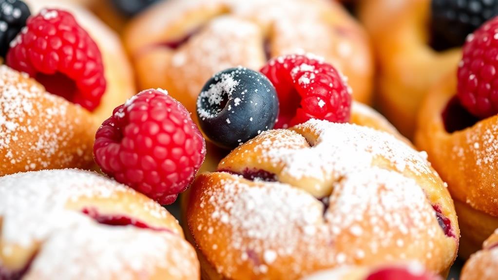 berry infused dessert pastries