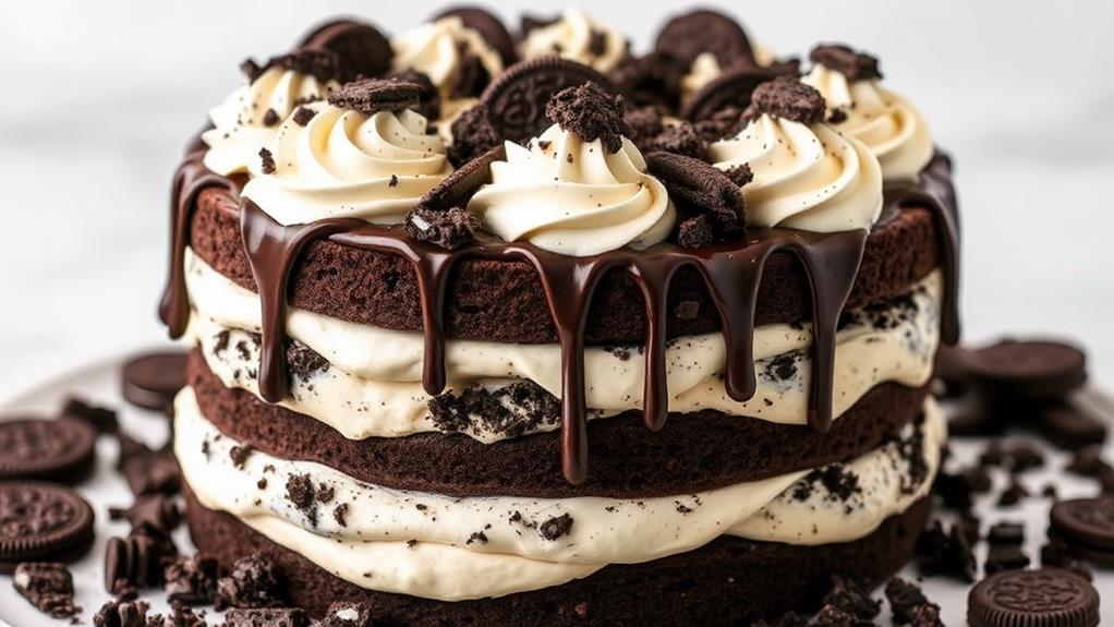 decadent cookies cream dessert