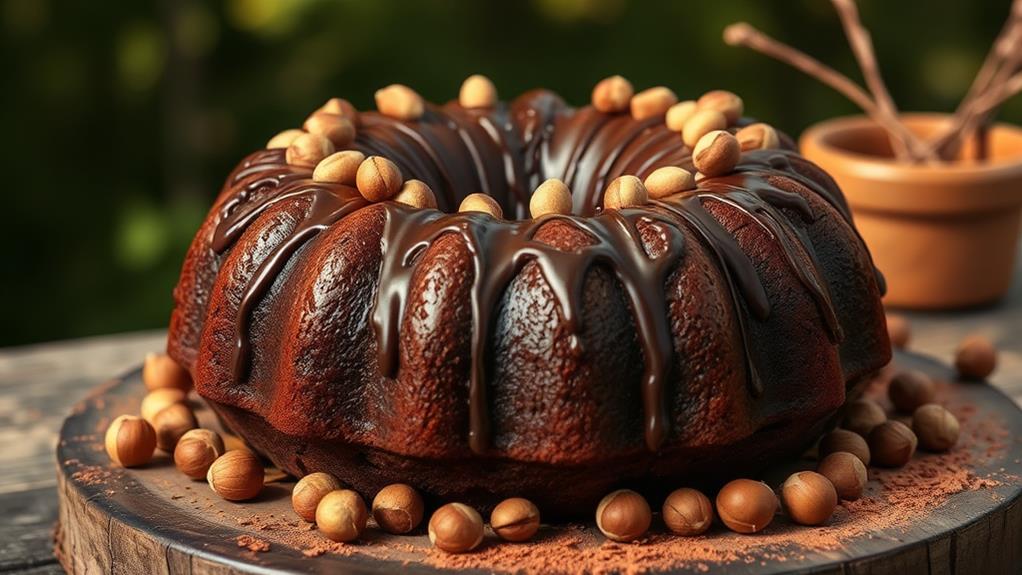 decadent hazelnut chocolate cake